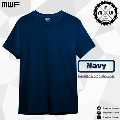 Navy Colour Premium Solid T-Shirt || Tees ||_img_0