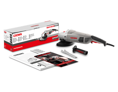 CROWN 9" Professional Angle Grinder, 2600W, 180mm, Rear switch; CT13489 - 230_img_2