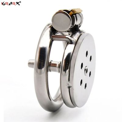 Super Small Cock Cage Stainless Steel Male Chastity Device Penis Ring Lock Chastity Belt Sex Toys for Men Penis Adult Supplies_img_0