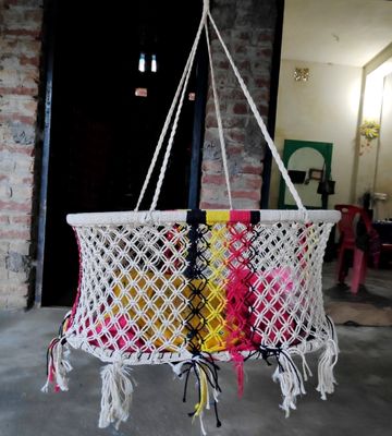 বাচ্চাদের সুতার তৈরি  দোলনা- Dolna Baby Cardel Mixed Jute Up To 30Kg For Children'S_img_0