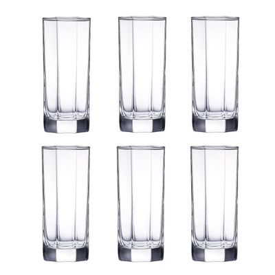 8 Corner Design Water Glass Set - Drink In Style 6-Piece Set - Transparent Glassware - 325Ml-35_img_0