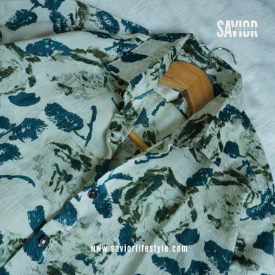 Aqua Forest - Full Sleeve Party Wear Print Shirt_img_0