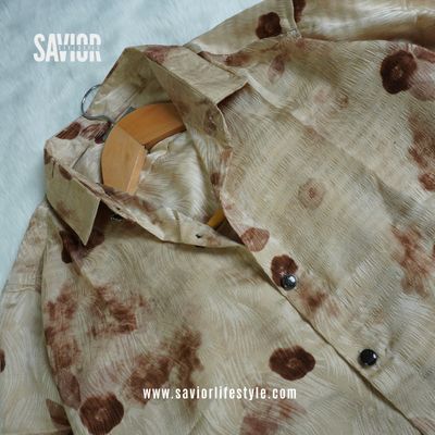 Golden Bloom - Full Sleeve Party Wear Print Shirt_img_0