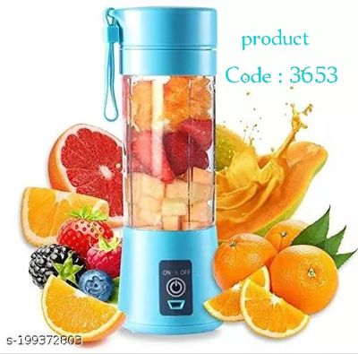 Portable Blender, Personal Mini Bottle Travel Electric Smoothie Blender Maker Fruit Juicer Cup, with 13oz Bottles_img_3