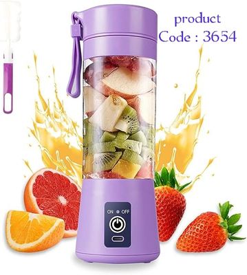 Portable Blender, Personal Mini Bottle Travel Electric Smoothie Blender Maker Fruit Juicer Cup, with 13oz Bottles_img_4