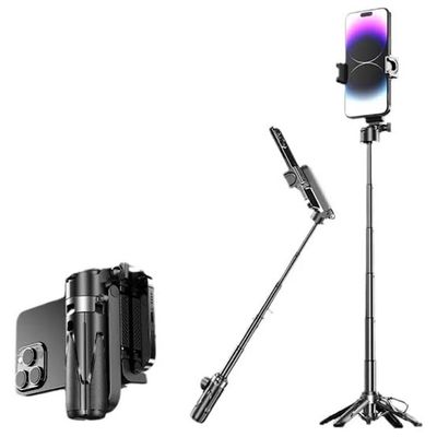 Foldable portable tripod mini selfie stick_img_0