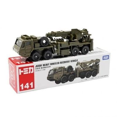 TOMICA LONG NO.141 JSDF Heavy Wheeled Recovery Vehicle Diecast Model_img_0