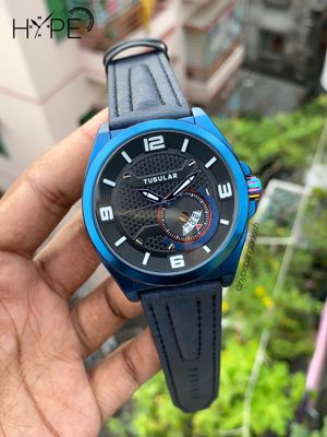 Tubular leather belt Quartz (Blue)_img_0