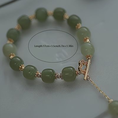 Lover special gift, Glass Jade Bead Bracelet_img_1