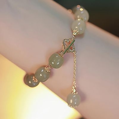 Lover special gift, Glass Jade Bead Bracelet_img_2