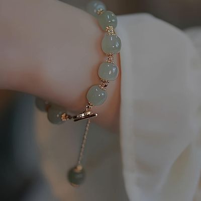 Lover special gift, Glass Jade Bead Bracelet_img_6