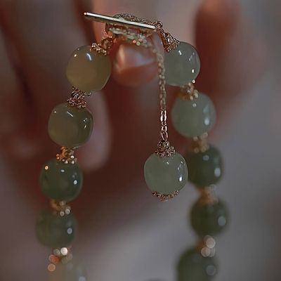 Lover special gift, Glass Jade Bead Bracelet_img_8