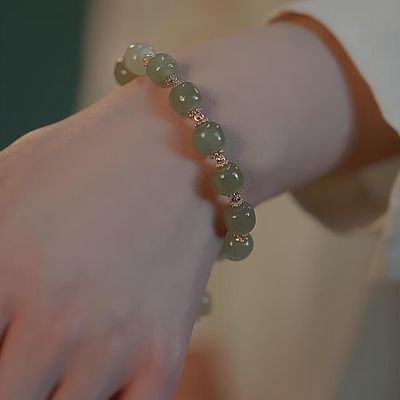 Lover special gift, Glass Jade Bead Bracelet_img_9
