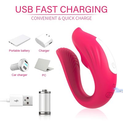 Wireless Remote Sucking Vibrator Wearable U Shaped Dildo Oral Sex Clit Massager Dual Stimulation Adult Couple Sex Toys for Women_img_4