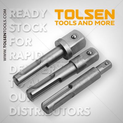 Tolsen 3Pcs SDS-PLUS Adaptor Set 10mm (1/4 , 3/8 , 1/2) Model:77865_img_3