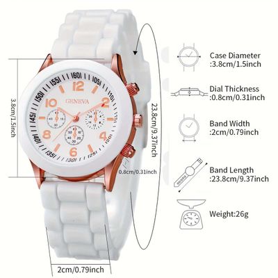 4pcs/set Couples Wrist Watch & Heart Matching Bracelets_img_7