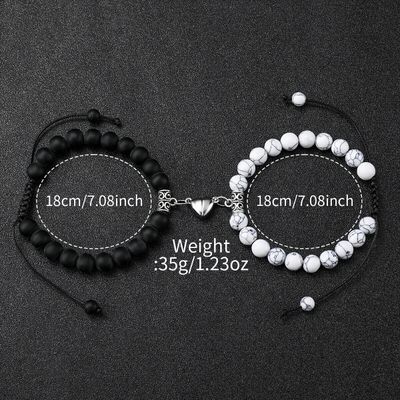 4pcs/set Couples Wrist Watch & Heart Matching Bracelets_img_8