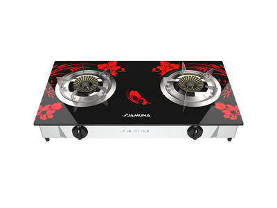 Jamuna Gas Stove JGS-D2 LG/NG Red/Blue Flower_img_1