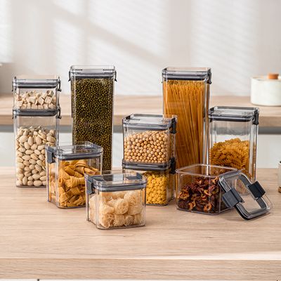 BPA-Free Clear Plastic Stackable Storage Containers with for Kitchen Pantry and Refrigerator Organization, Pasta, Flour_img_1