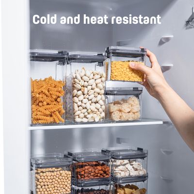 BPA-Free Clear Plastic Stackable Storage Containers with for Kitchen Pantry and Refrigerator Organization, Pasta, Flour_img_4