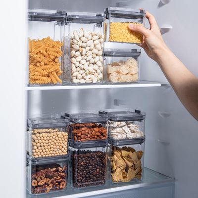 BPA-Free Clear Plastic Stackable Storage Containers with for Kitchen Pantry and Refrigerator Organization, Pasta, Flour_img_5