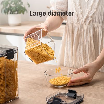 BPA-Free Clear Plastic Stackable Storage Containers with for Kitchen Pantry and Refrigerator Organization, Pasta, Flour_img_12