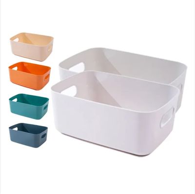 Plastic Baskets for Bathroom, Kitchen and Office Storage - Sleek Modern Design Box for Home Storage and Organisation_img_0