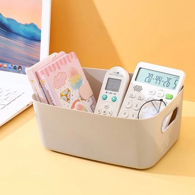 Plastic Baskets for Bathroom, Kitchen and Office Storage - Sleek Modern Design Box for Home Storage and Organisation_img_2