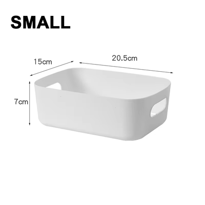 Plastic Baskets for Bathroom, Kitchen and Office Storage - Sleek Modern Design Box for Home Storage and Organisation_img_9
