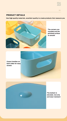 Plastic Baskets for Bathroom, Kitchen and Office Storage - Sleek Modern Design Box for Home Storage and Organisation_img_10