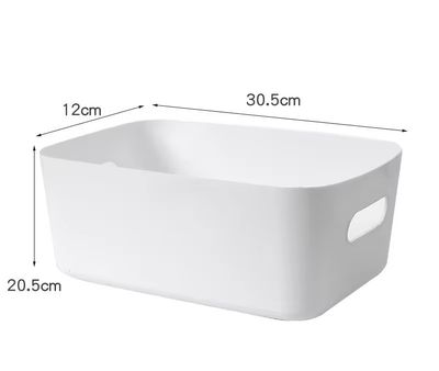 Plastic Baskets for Bathroom, Kitchen and Office Storage - Sleek Modern Design Box for Home Storage and Organisation_img_13