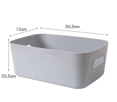 Plastic Baskets for Bathroom, Kitchen and Office Storage - Sleek Modern Design Box for Home Storage and Organisation_img_19
