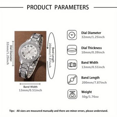 Elegant 6-Piece Ladies Quartz Watch Set with Bracelet_img_3