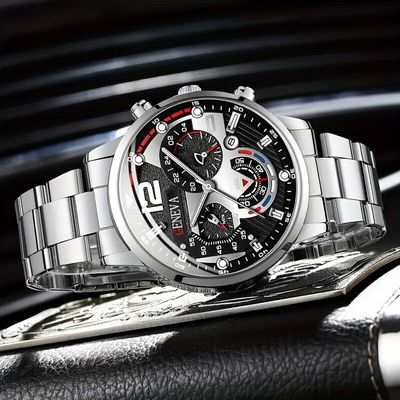 2 Pcs Silvery Quartz Watch And Alloy Bracelet_img_2