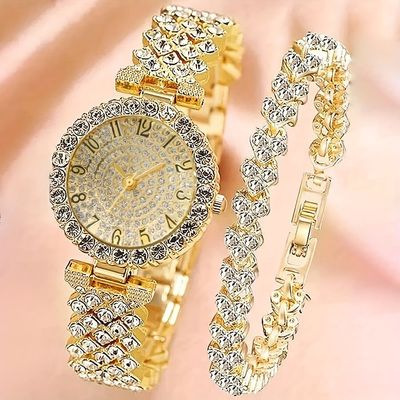 2 Pcs Lady Watches with Bracelet Set_img_1