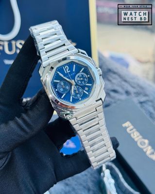 Bvlgari Premium Watch Silver Blue (AA Grade)_img_0