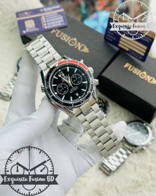Omega Seamaster Silver Black Orange Chronograph Watch (AA Grade)_img_0