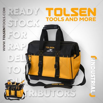 Tolsen 16" Tool Bag Industrial Rigid Frame with Adjustable Shoulder Strap Model: 80103 add me_img_1