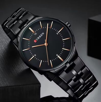Curren 8321 Gents Chain Watch- Black Dial- Black Bezel- Black Chain- TF Code CR246CM_img_2