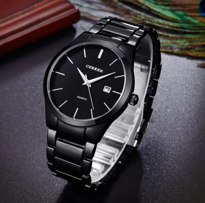 Curren 8106 Gents Chain Watch- Black Dial- Black Bezel- Black Chain- TF Code CR282CM_img_5