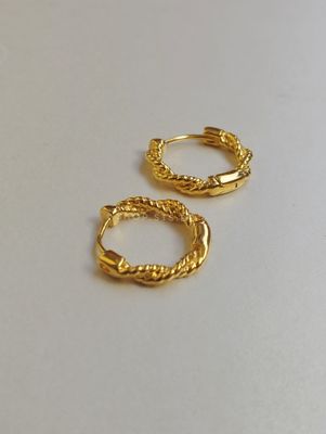 Braided Hoop earrings 1.5 cm_img_0