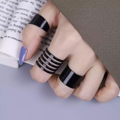 3 Piece black ring set_img_1