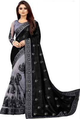 ইন্ডিয়ান জর্জেট শাড়ি ব্লাউজ পিস সহ_img_2