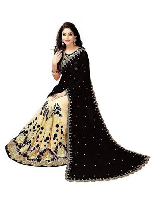 ইন্ডিয়ান জর্জেট শাড়ি ব্লাউজ পিস সহ_img_9