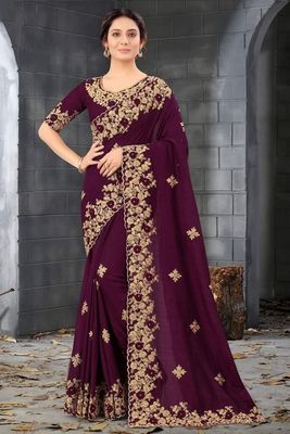 ইন্ডিয়ান জর্জেট শাড়ি ব্লাউজ পিস সহ_img_12