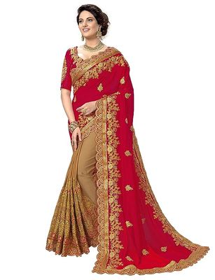 ইন্ডিয়ান জর্জেট শাড়ি ব্লাউজ পিস সহ_img_15