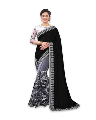 ইন্ডিয়ান জর্জেট শাড়ি ব্লাউজ পিস সহ_img_18