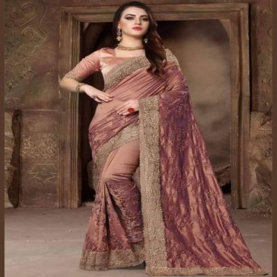 ইন্ডিয়ান জর্জেট শাড়ি ব্লাউজ পিস সহ_img_22