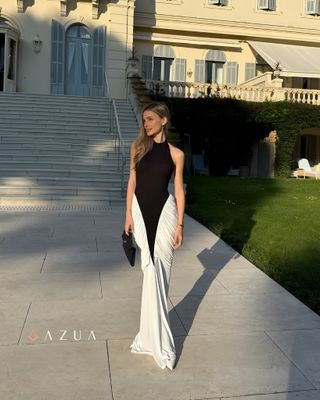 White & Black Halter Maxi Dress_img_0