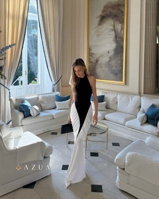 White & Black Halter Maxi Dress_img_5